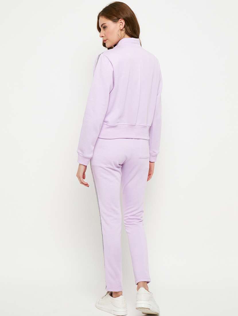 women solid long sleeves active wear co-ord set - 21740838 -  Standard Image - 3