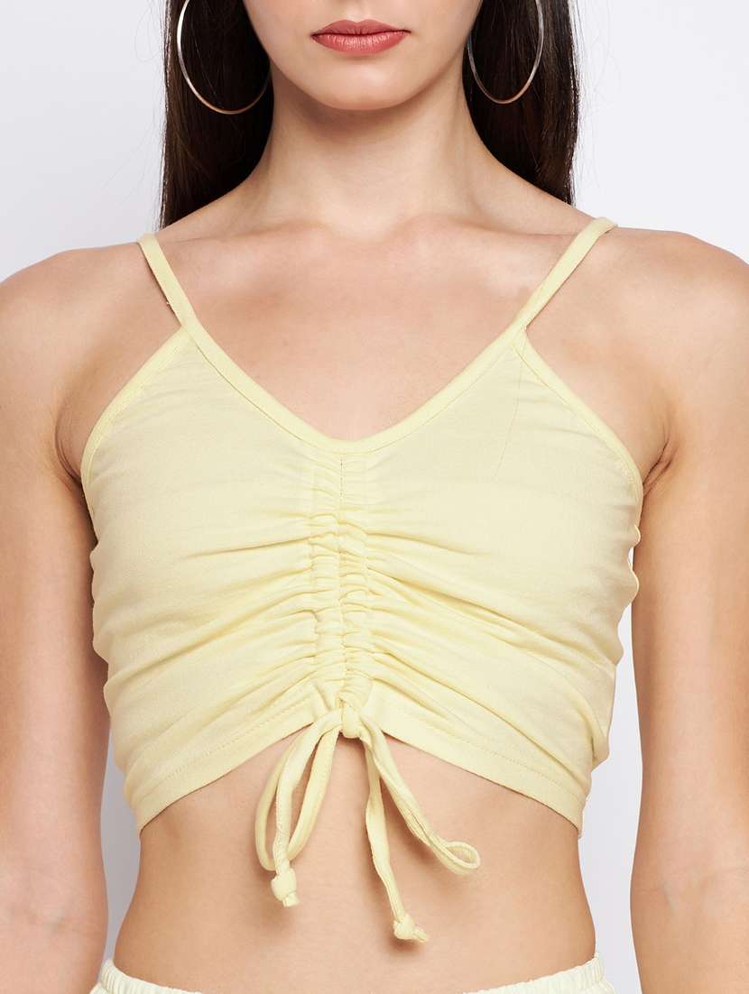 women solid top and shorts co-ord set - 21740865 - Standard Image - 5