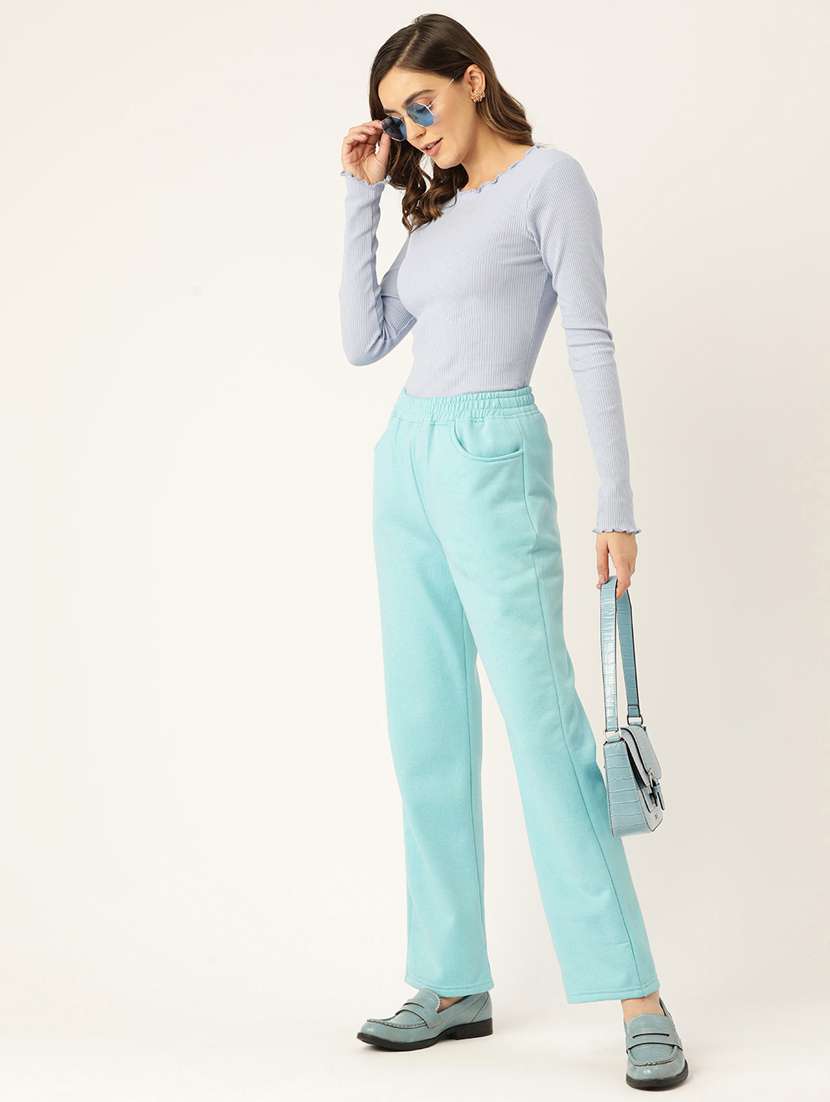 women solid mid rise straight fit trouser - 21740945 -  Standard Image - 3