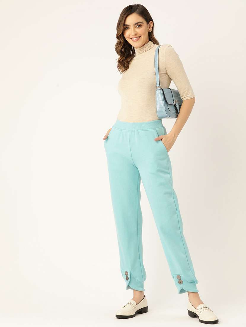 women solid mid rise straight fit trouser - 21740954 -  Standard Image - 3
