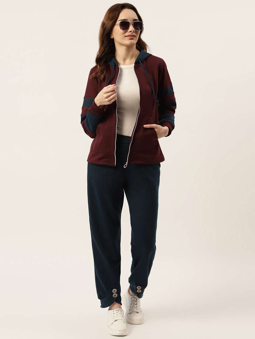 women solid mid rise jogger - 21740955 - Standard Image - 3