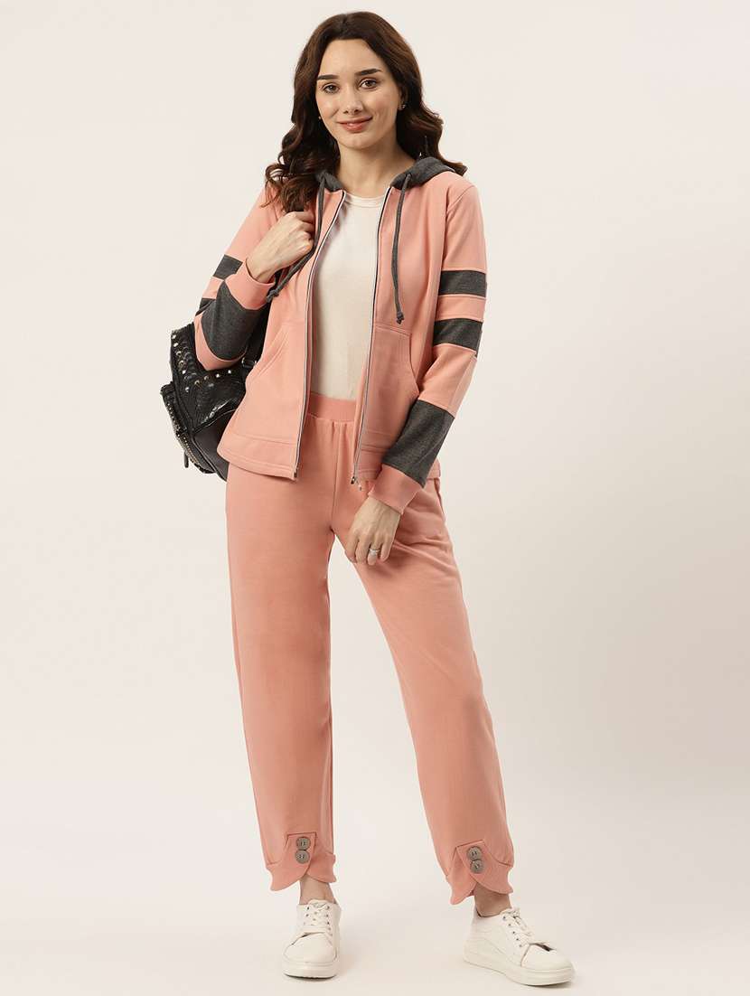 women solid mid rise jogger - 21740957 - Standard Image - 3