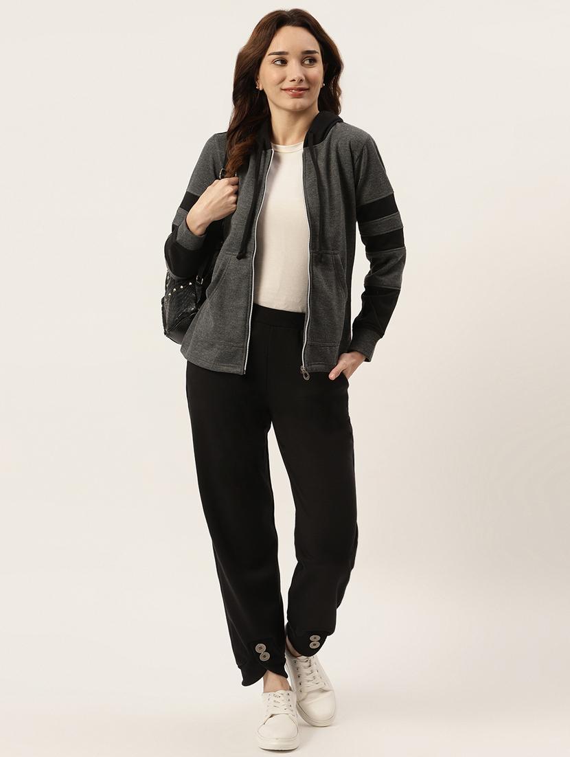 women solid mid rise jogger - 21740960 - Standard Image - 3