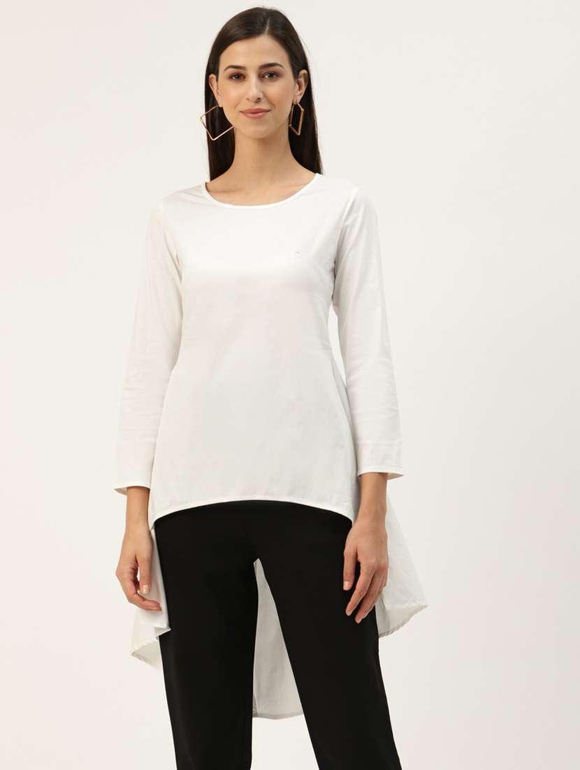 women solid high low top - 21741012 - Zoom Image - 0