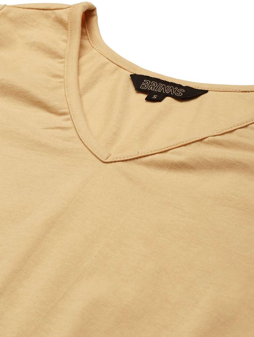 women solid v-neck top - 21741112 -  Standard Image - 3