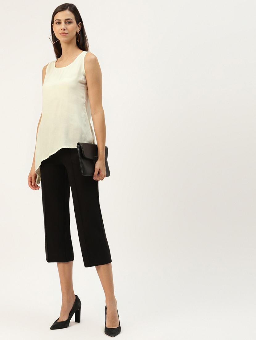 women solid sleeveless asymmetric top - 21741158 - Standard Image - 3