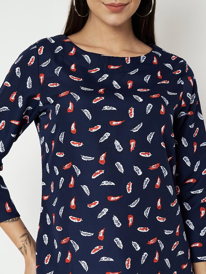 women printed three quarter sleeve top - 21741202 - Standard Image - 3