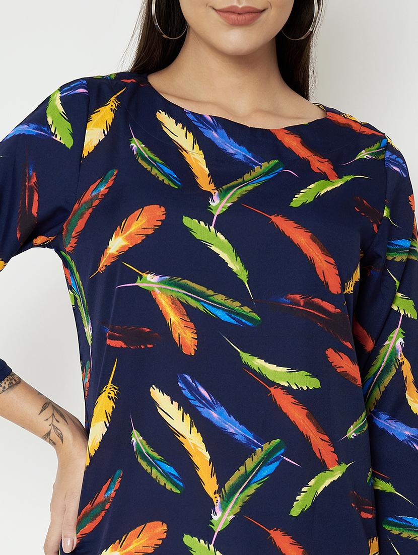 women printed three quarter sleeve top - 21741203 - Standard Image - 5