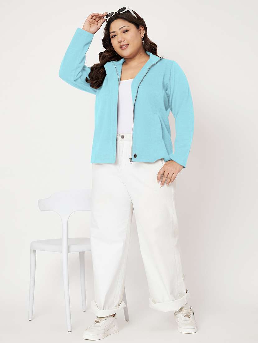 women solid long sleeves sweatshirt - 21741272 -  Standard Image - 3