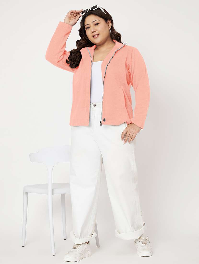 women solid long sleeves sweatshirt - 21741275 -  Standard Image - 3