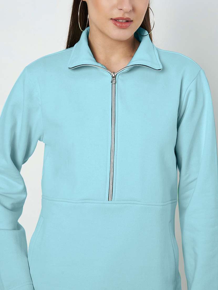 women plus size solid long sleeves sweatshirt - 21741313 - Standard Image - 5