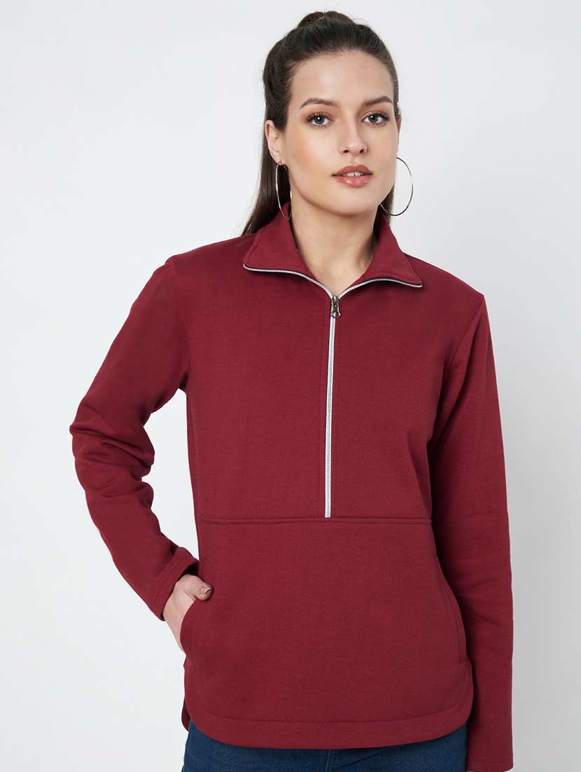 women plus size solid long sleeves sweatshirt