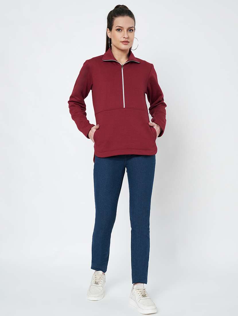 women plus size solid long sleeves sweatshirt - 21741319 -  Standard Image - 3