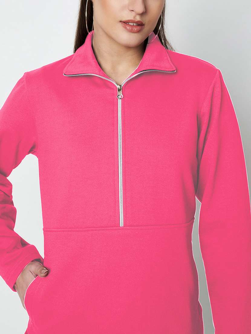 women plus size solid long sleeves sweatshirt - 21741320 - Standard Image - 5