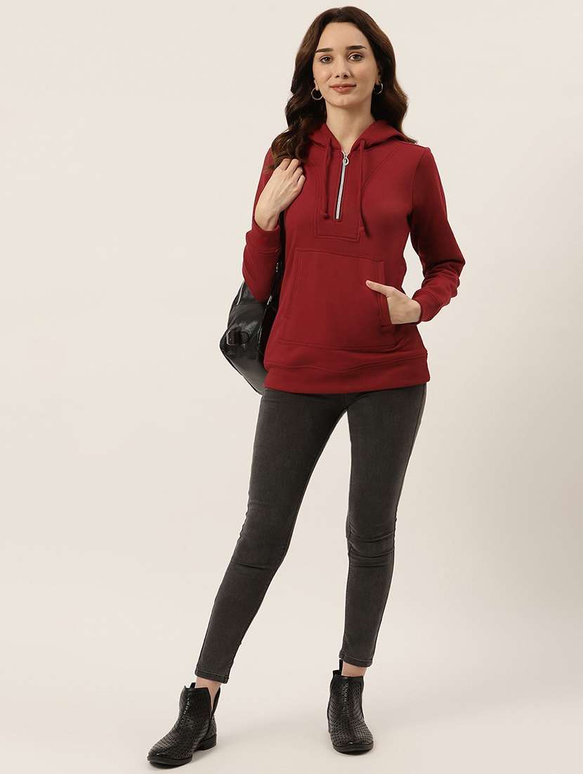 women color blocked hooded sweatshirt - 21741355 -  Standard Image - 3