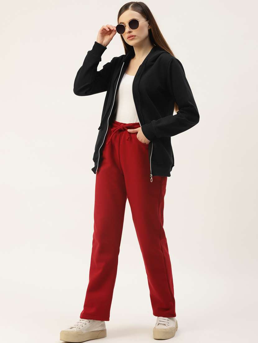 women solid hooded long sleeves sweatshirt - 21741390 -  Standard Image - 3