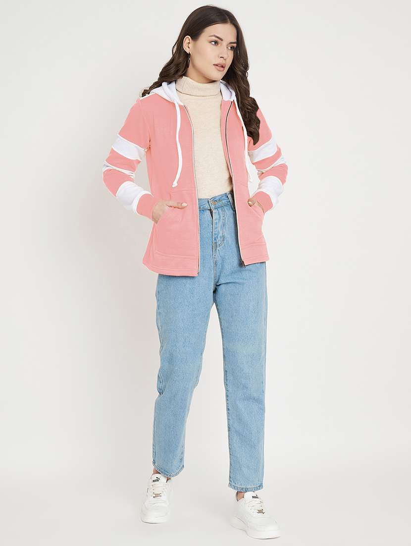 women color blocked long sleeves sweatshirt - 21741420 -  Standard Image - 3