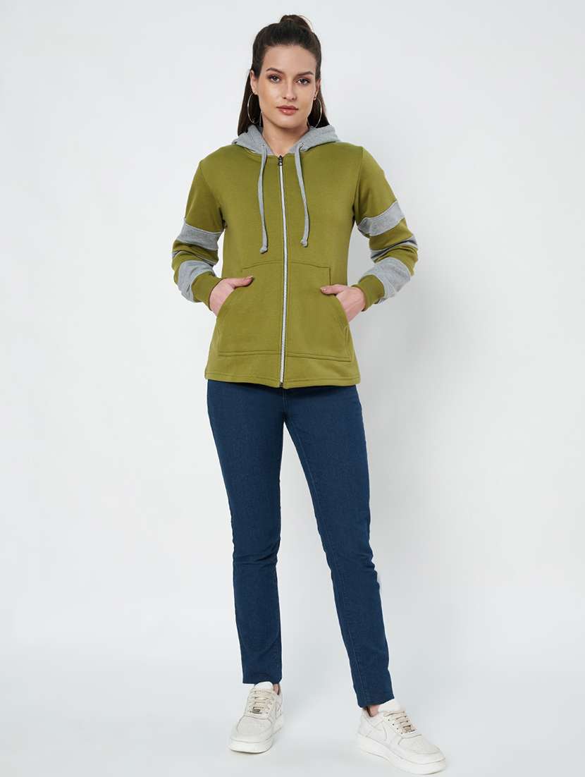 women color blocked long sleeves sweatshirt - 21741426 -  Standard Image - 3