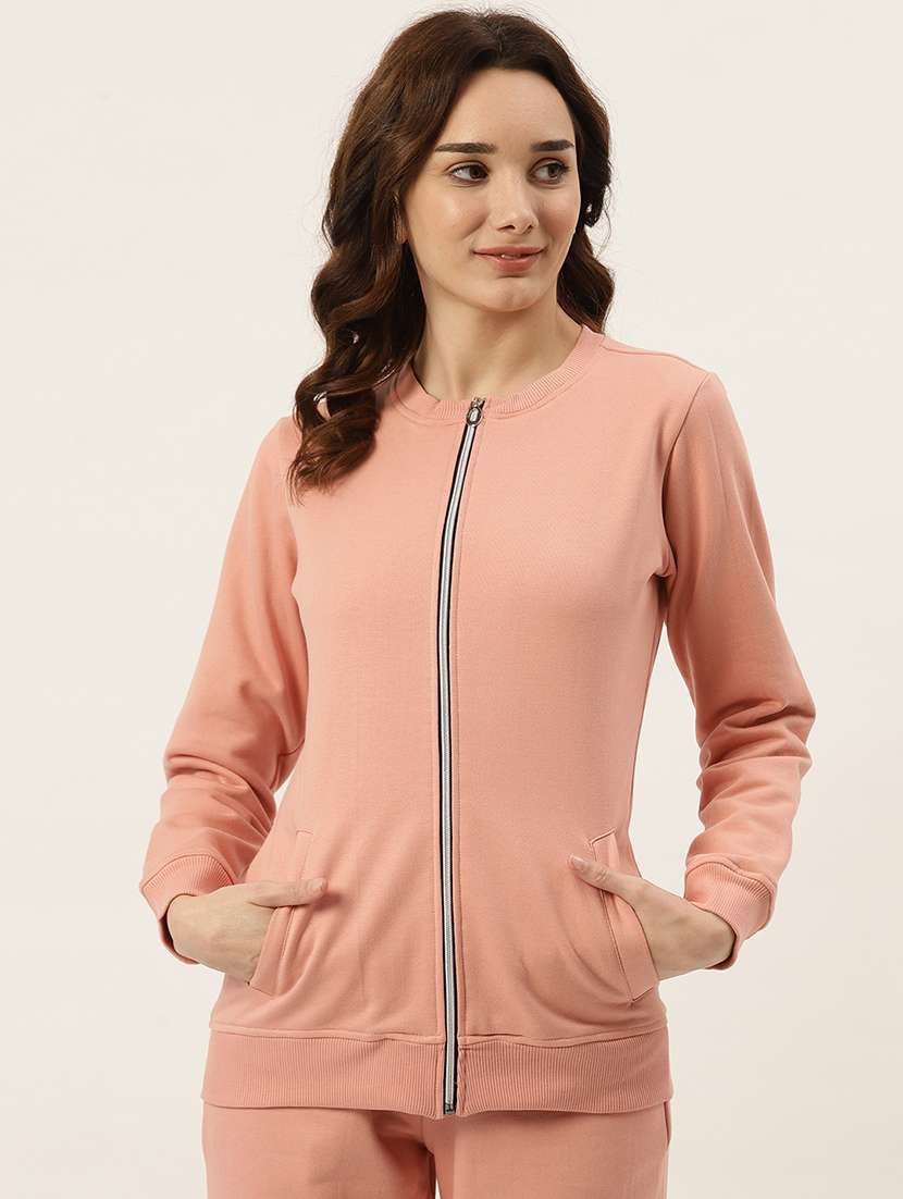 women solid long sleeves sweatshirt - 21741446 - Zoom Image - 0