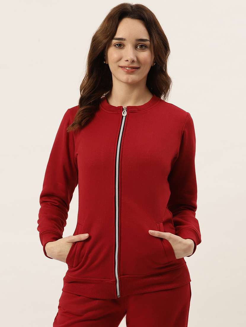 women solid long sleeves sweatshirt - 21741449 - Zoom Image - 0