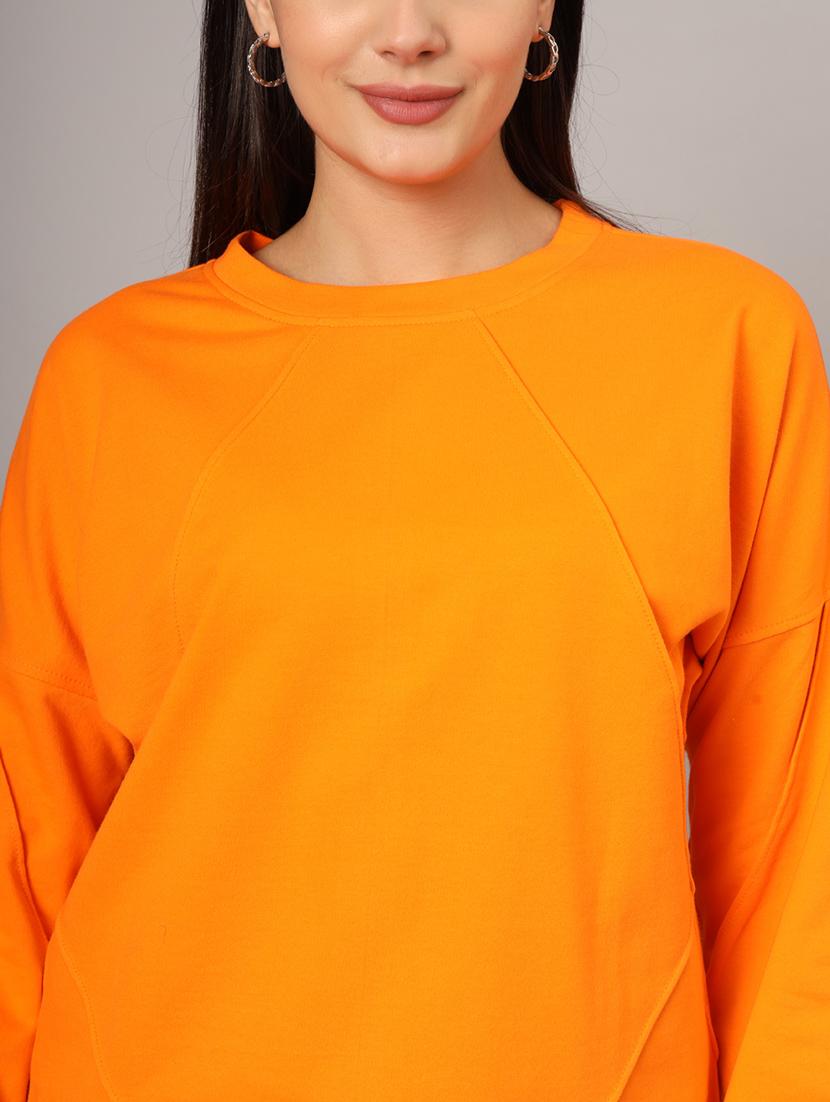 women solid long sleeves sweatshirt - 21741456 - Standard Image - 3
