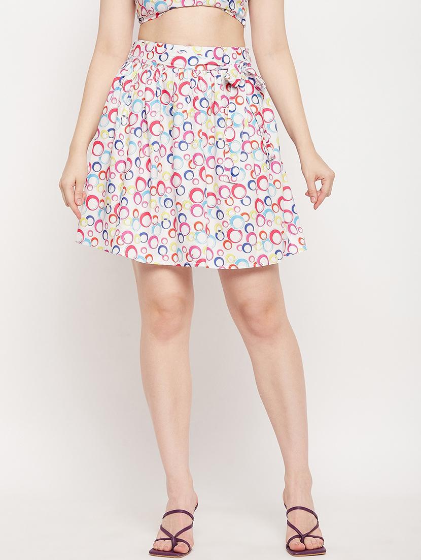 women printed high rise flared skirt - 21741465 -  Zoom Image - 0