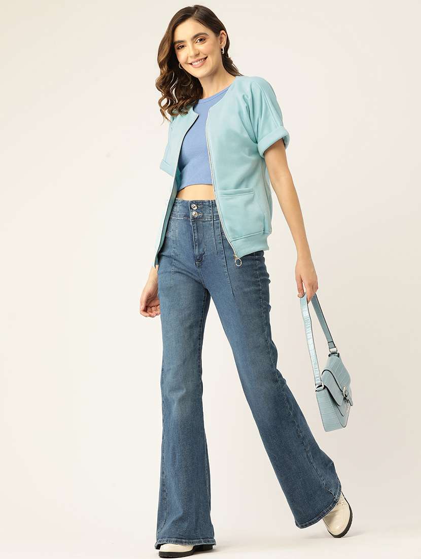 Women Solid Short Sleeves Summer Jacket - 21741652 -  Standard Image - 3