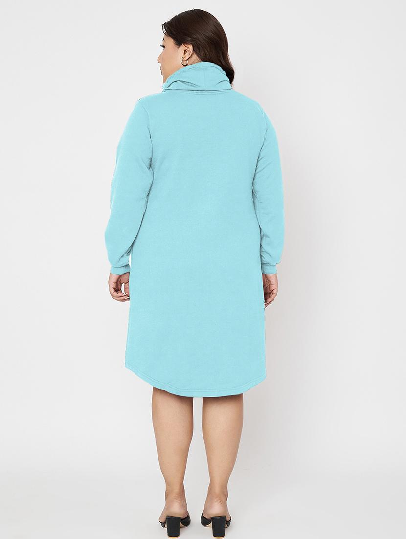 women solid long sleeves winter wear dress - 21741664 - Standard Image - 3