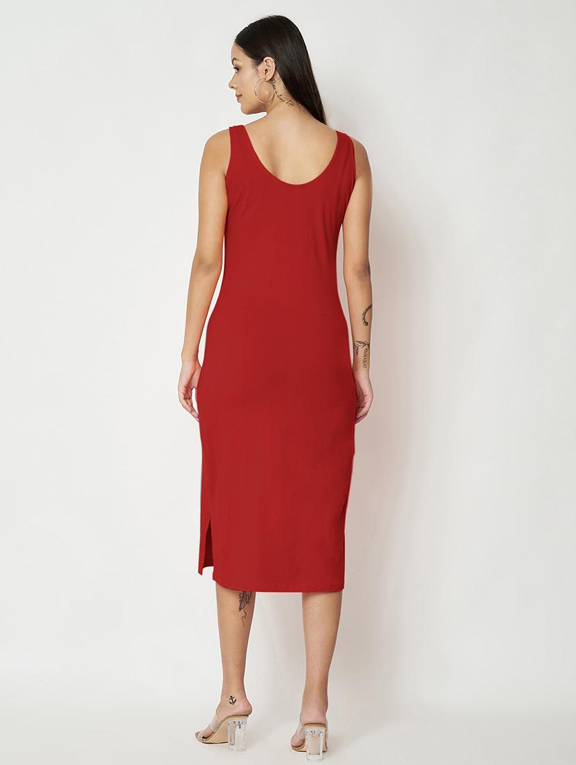women solid sleeveless sheath dress - 21741829 - Standard Image - 3