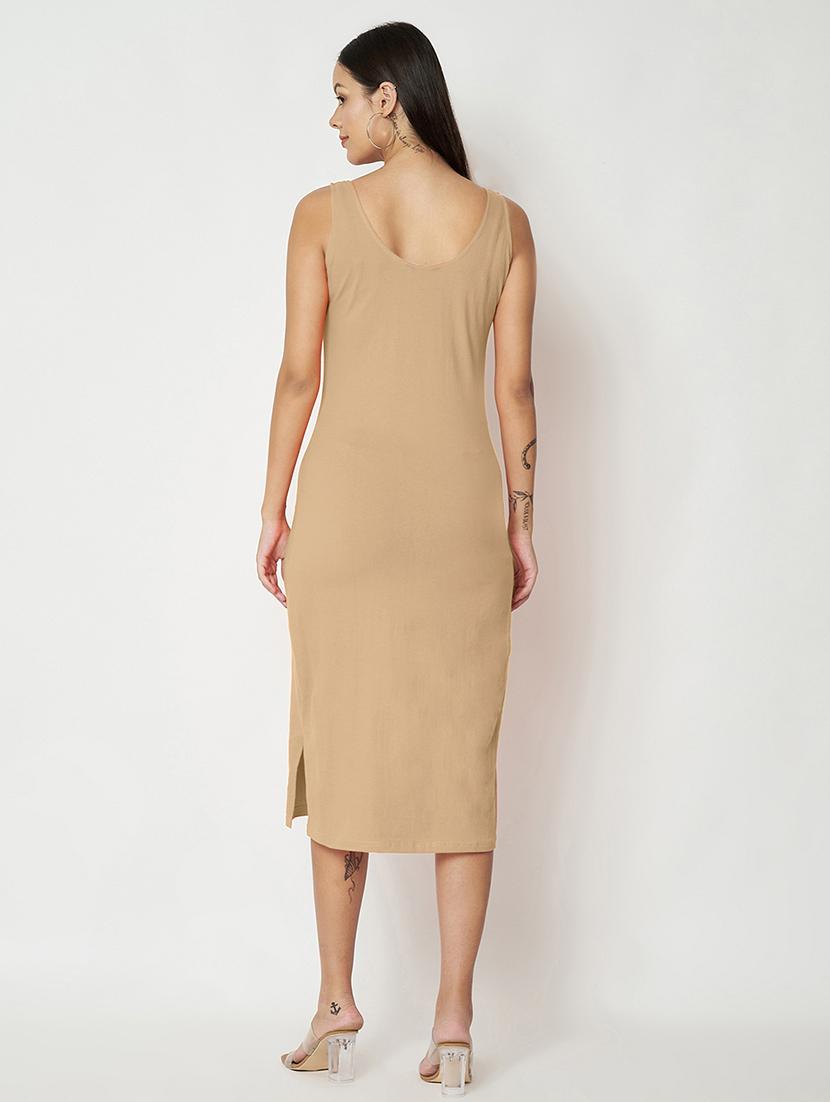 women solid sleeveless sheath dress - 21741833 - Standard Image - 3