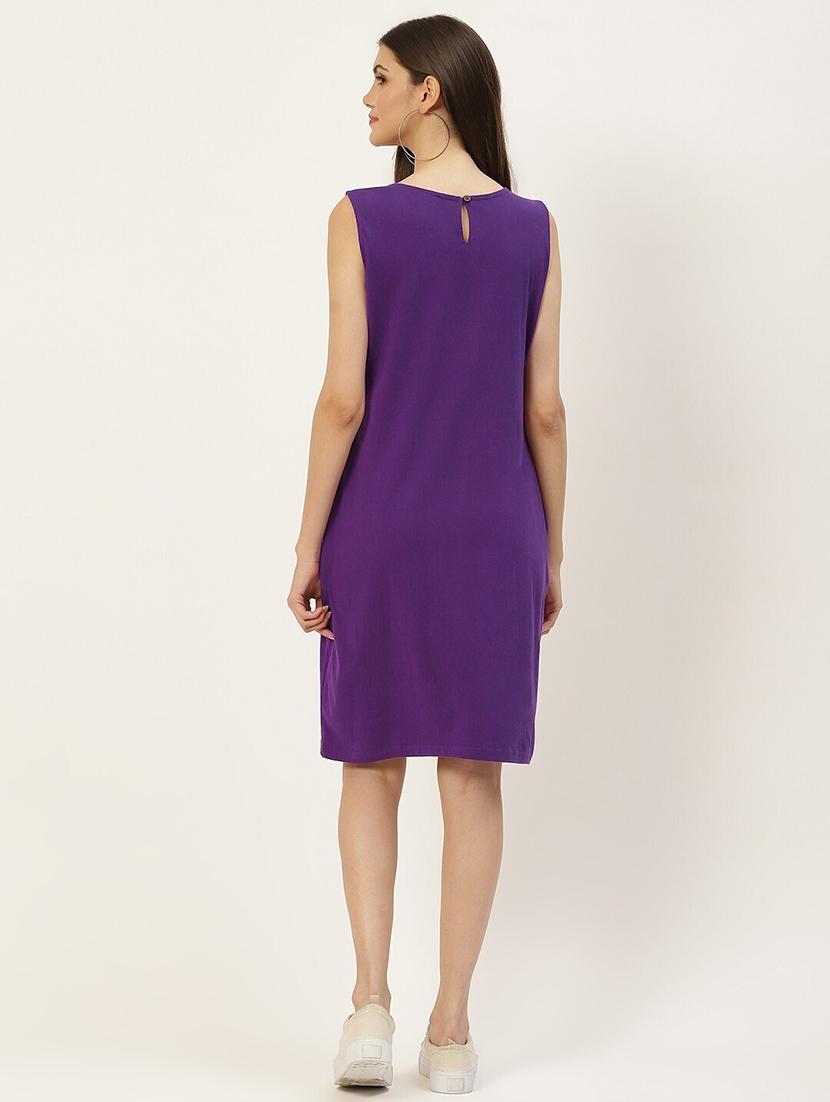 women solid sleeveless sheath dress - 21741900 - Standard Image - 3