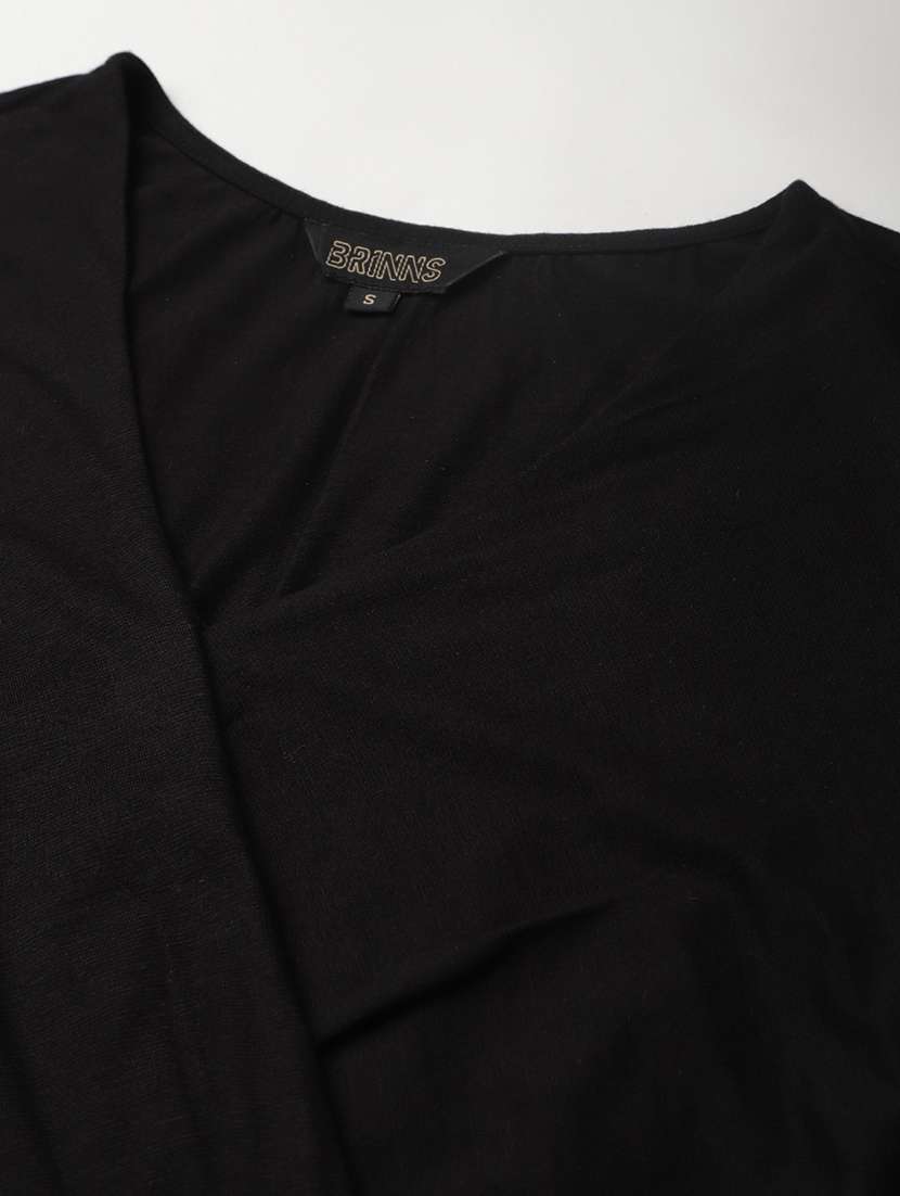 women solid short sleeves a-line dress - 21741934 -  Standard Image - 3