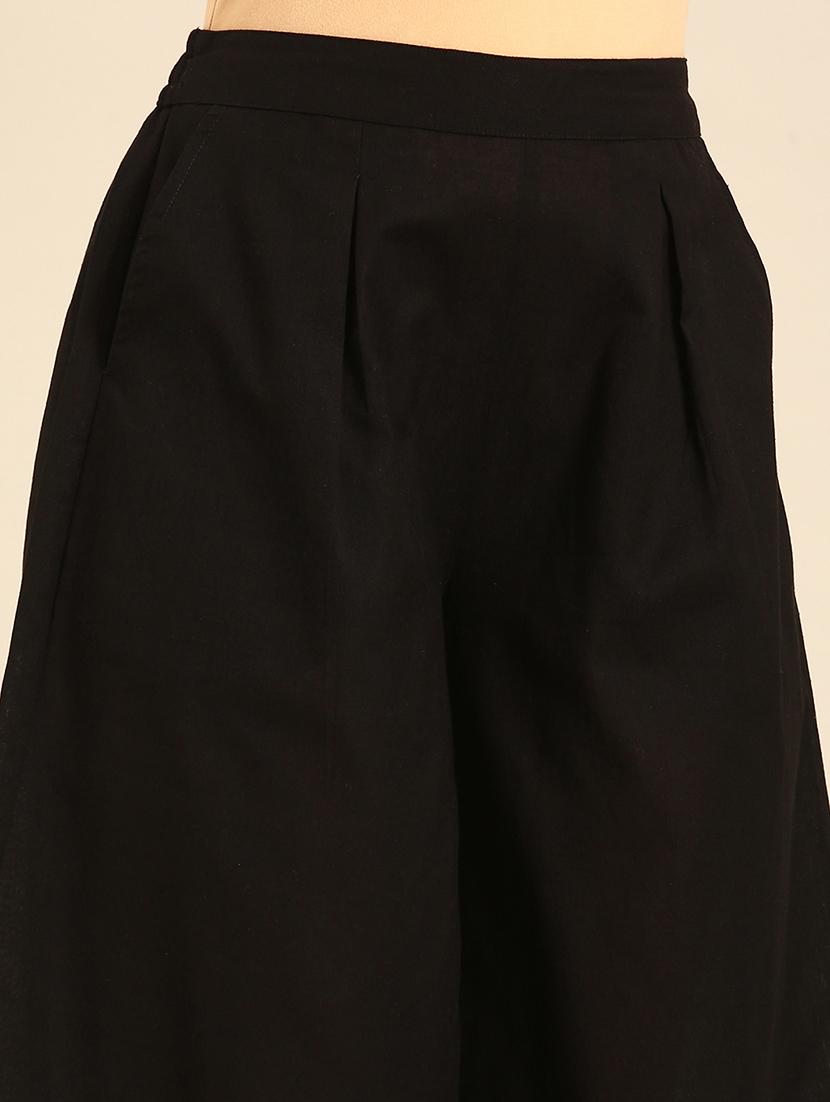 women solid high rise culottes - 21742151 - Standard Image - 5