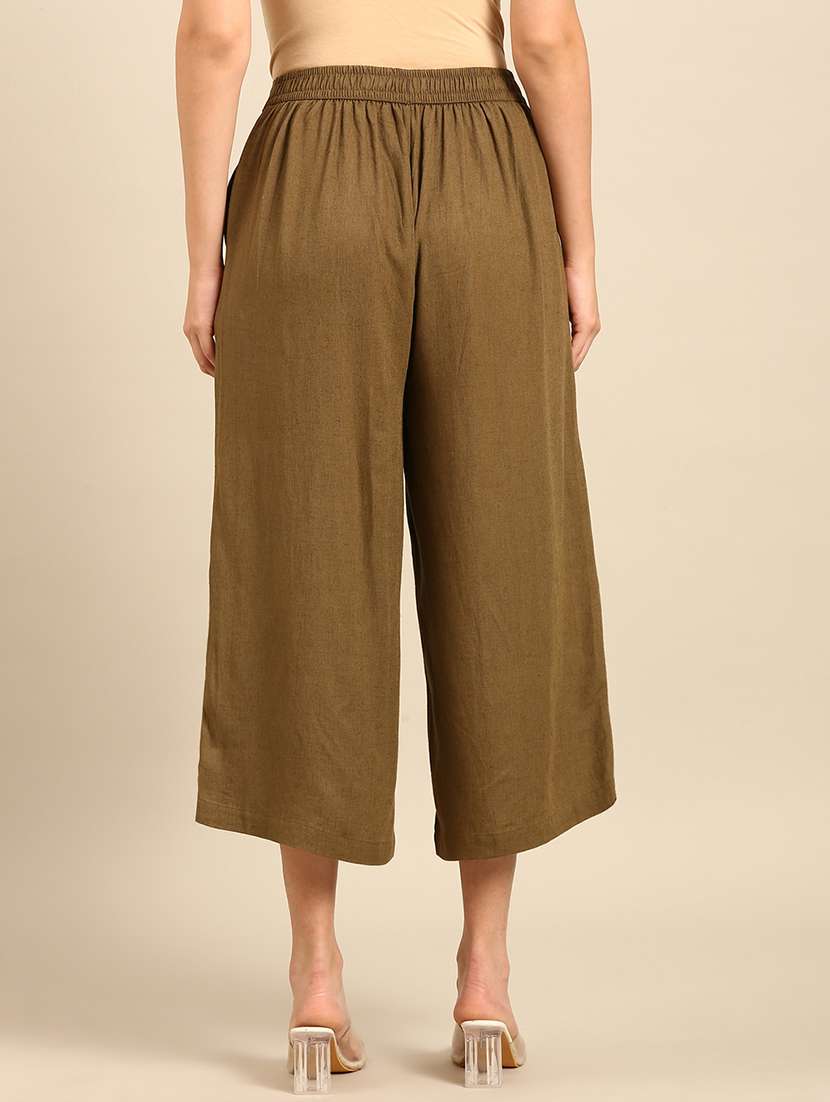 women solid high rise culottes  - 21742153 -  Standard Image - 3