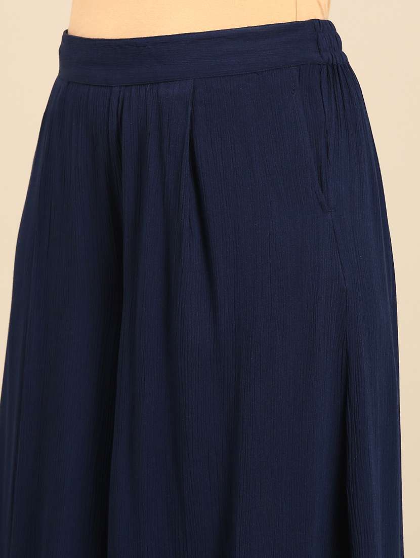 women solid high rise culottes - 21742155 - Standard Image - 5