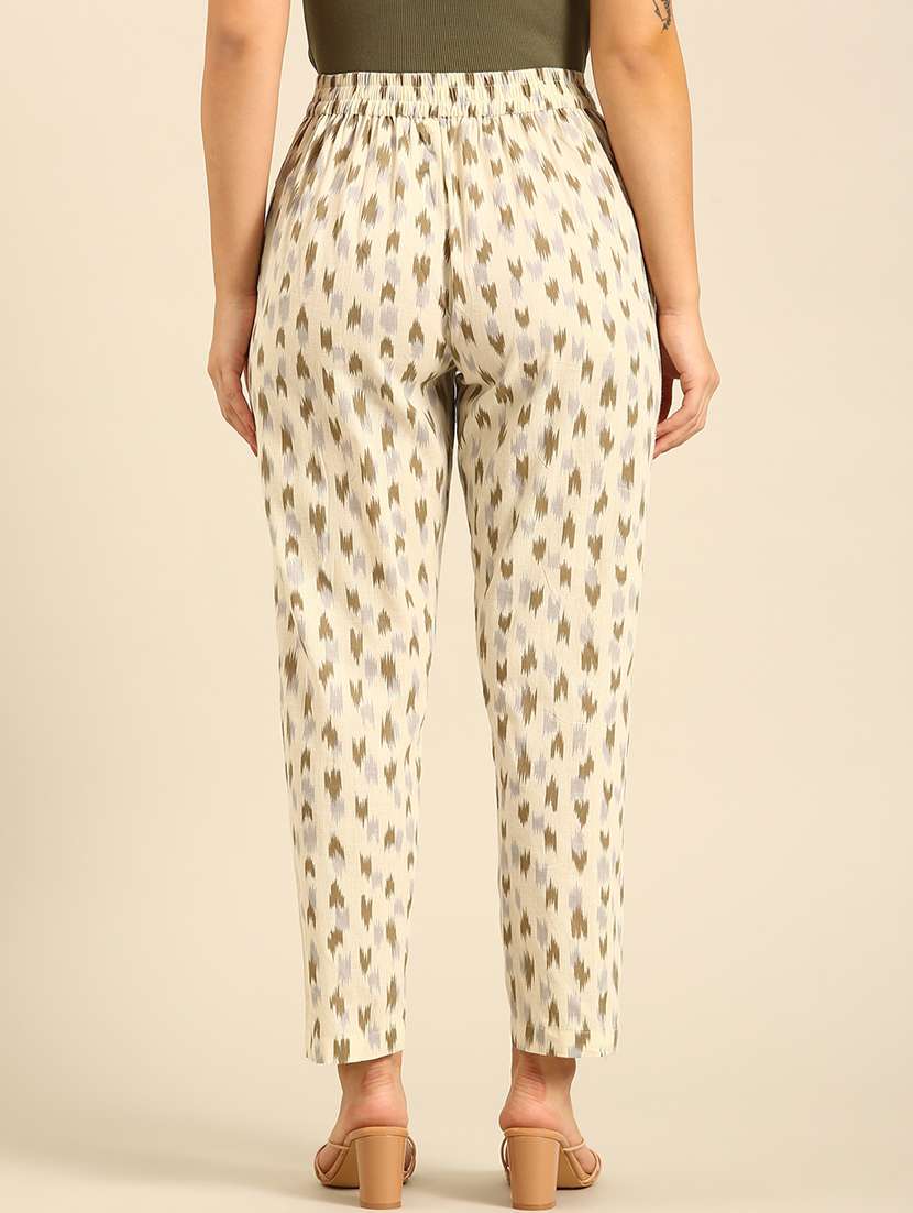 women printed mid rise tapered pant - 21742159 -  Standard Image - 3