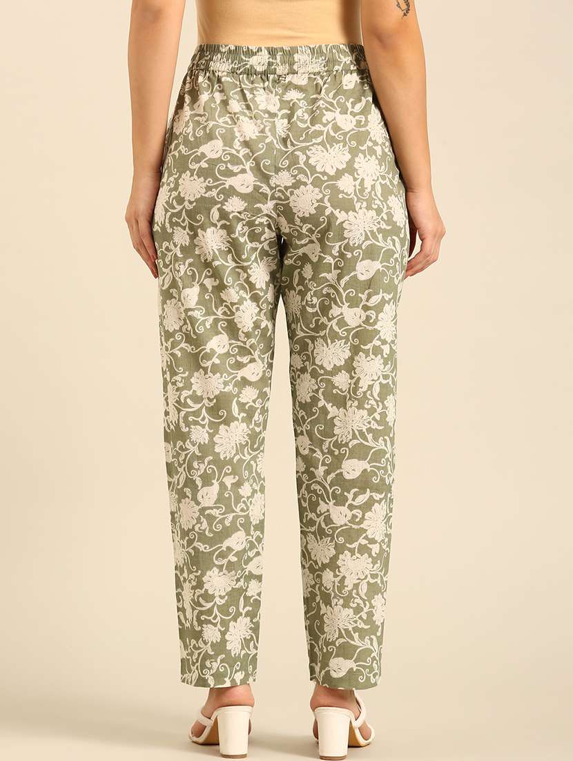 women printed mid rise straight pant - 21742175 -  Standard Image - 3