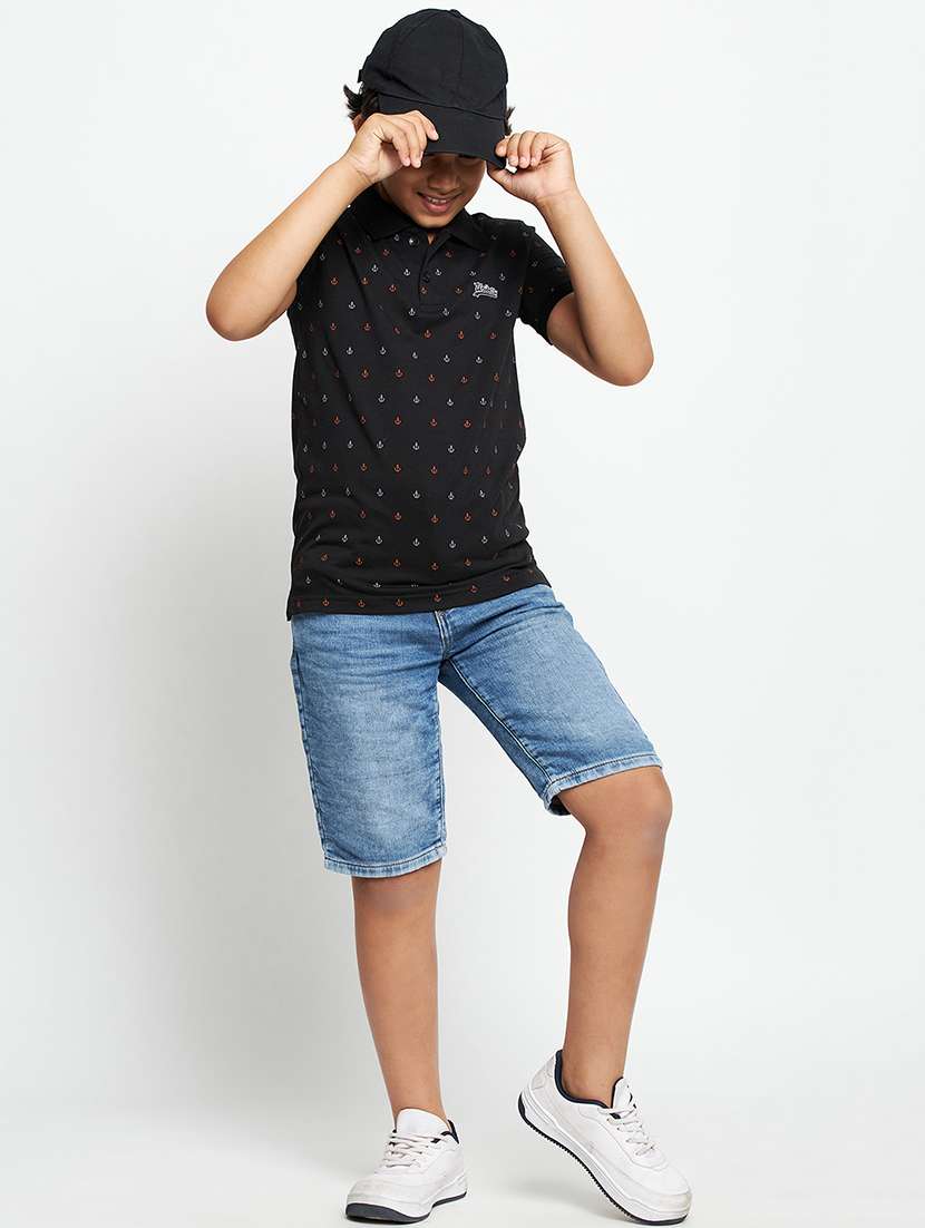 boys printed short sleeve polo t-shirt - 21742241 -  Standard Image - 3