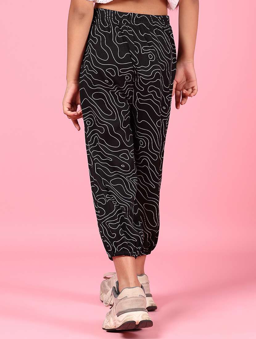girls black cotton casual trouser - 21742402 -  Standard Image - 3
