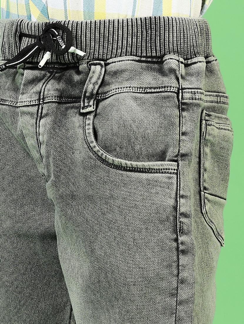 boys green solid mid rise jeans - 21742407 - Standard Image - 5