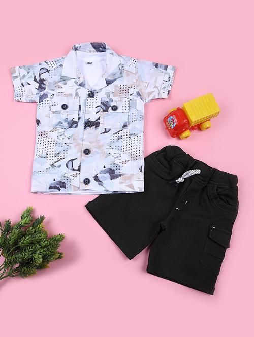 boys printed shirt and shorts set - 21742409 -  Standard Image - 0