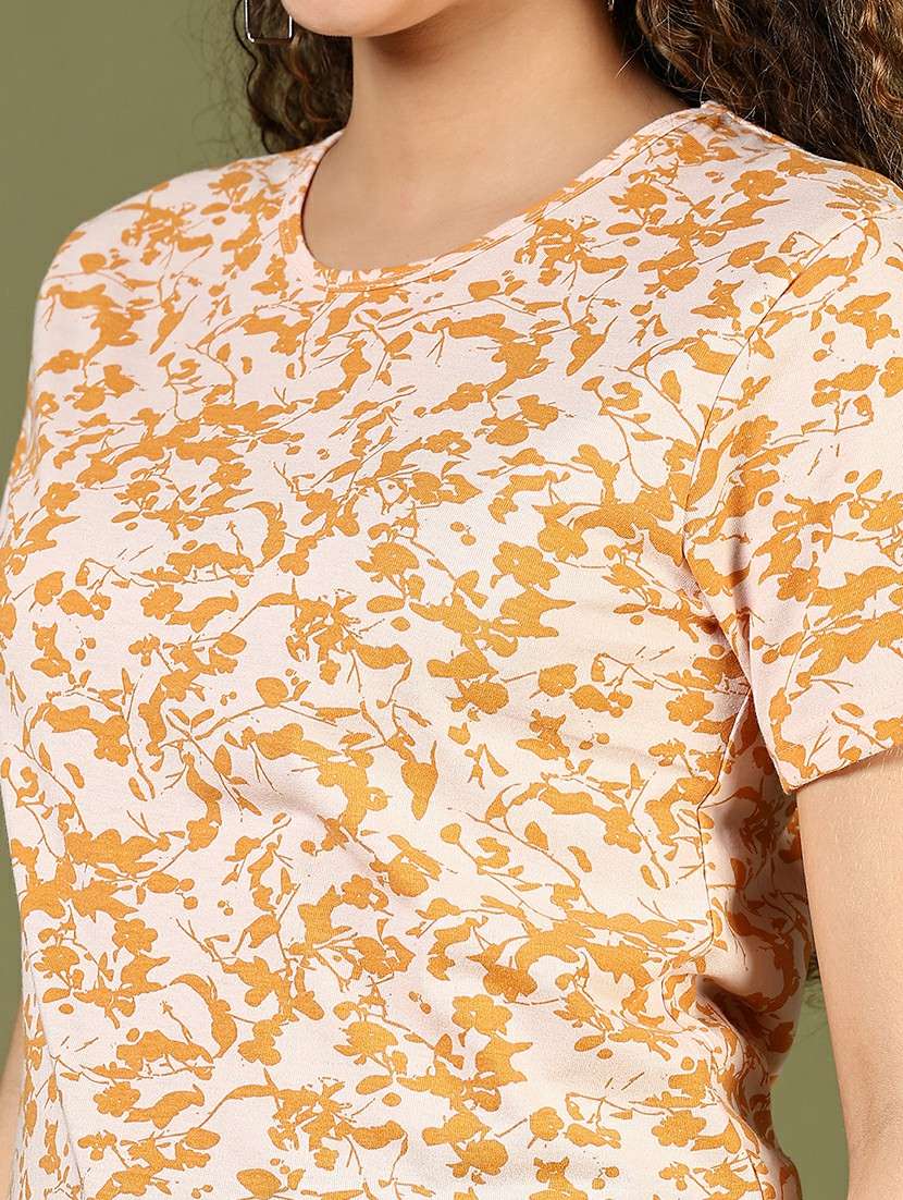 women printed short sleeve regular fit t-shirt - 21742424 -  Standard Image - 5