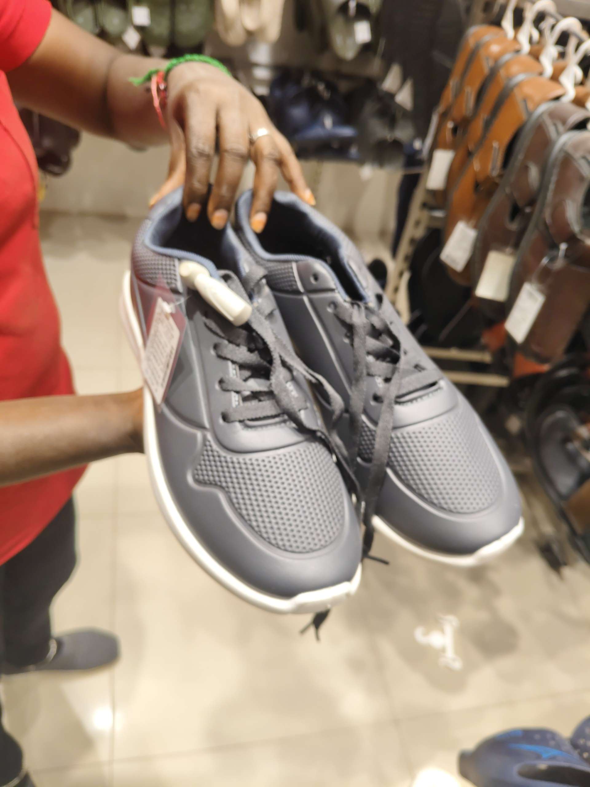 grey pu (polyurethane) shoes - 21742434 -  Zoom Image - 0