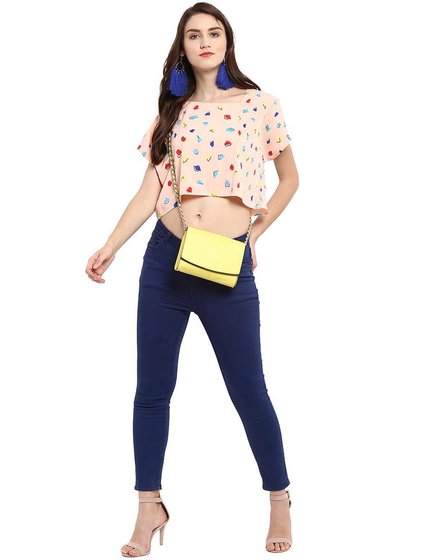 women printed crop top - 21742506 - Standard Image - 3