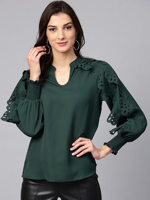 women solid regular top - 21742509 - Standard Image - 0