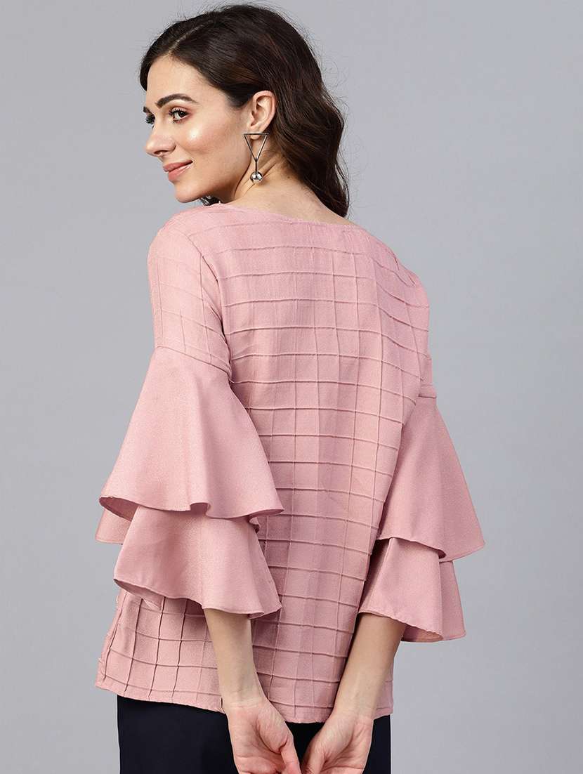 women solid round neck top - 21742516 -  Standard Image - 3