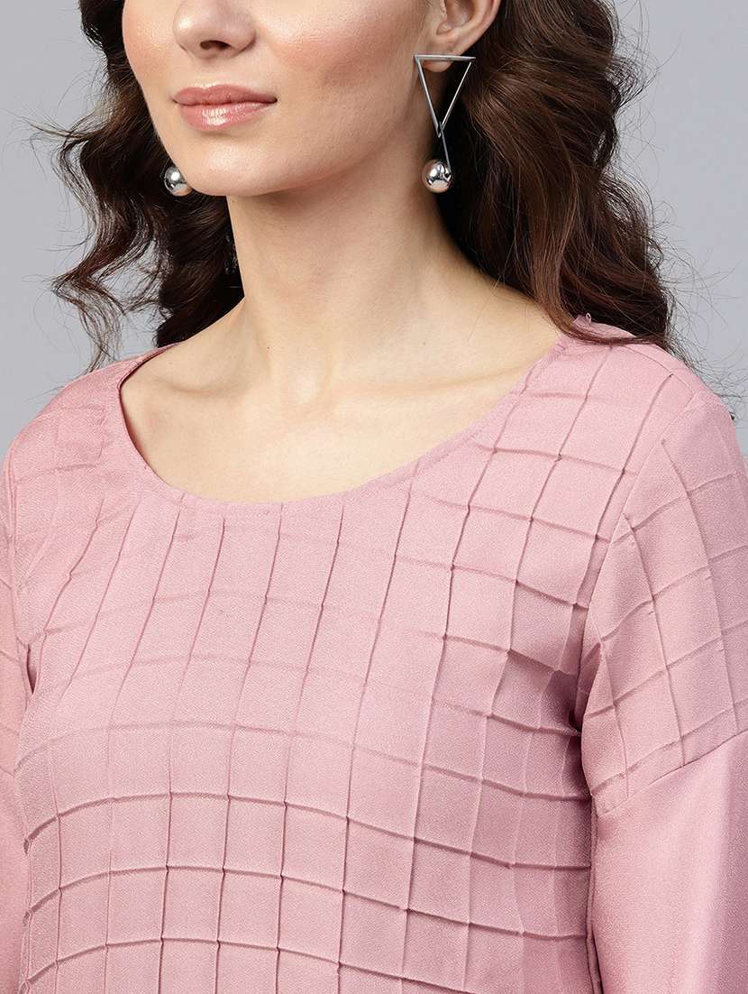 women solid round neck top - 21742516 -  Standard Image - 5