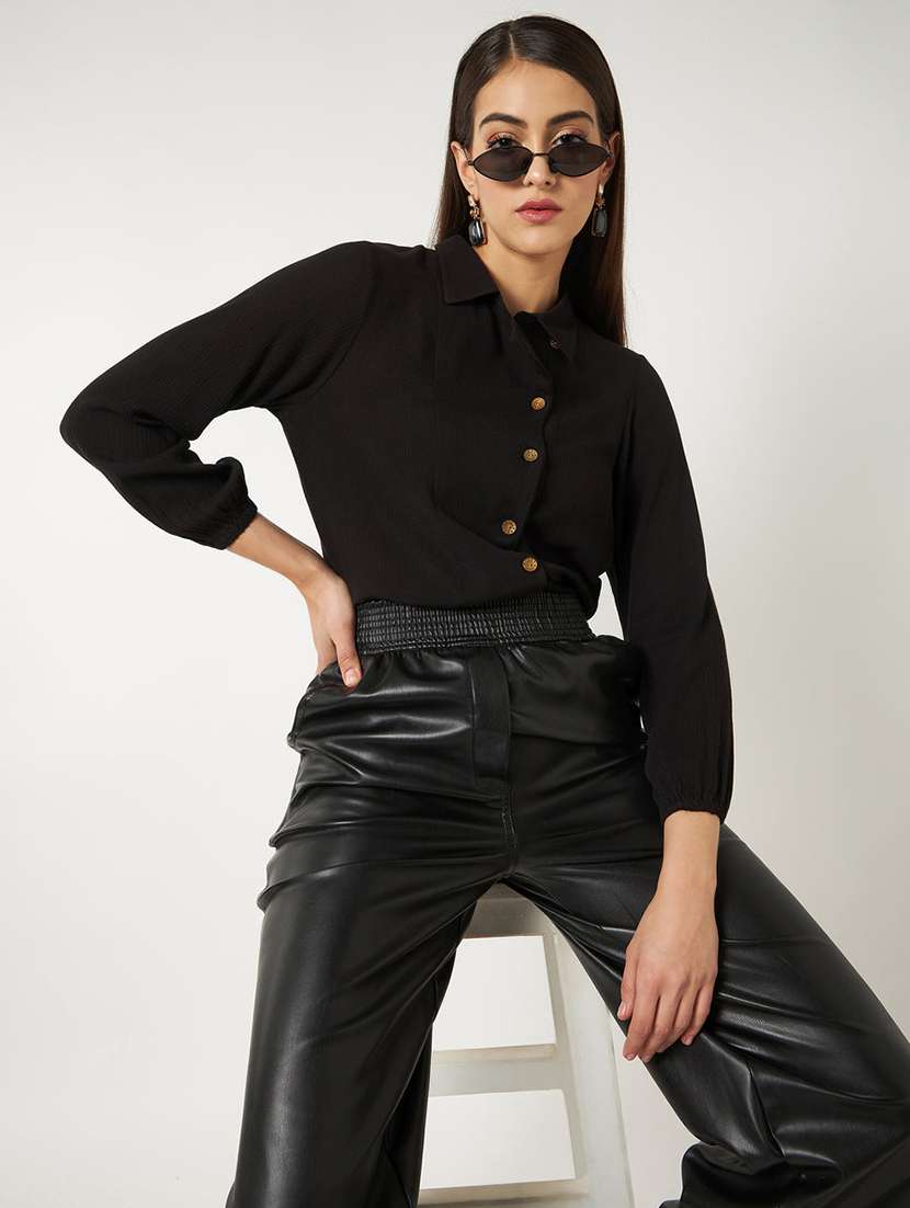 women solid shirt top - 21742517 -  Standard Image - 3