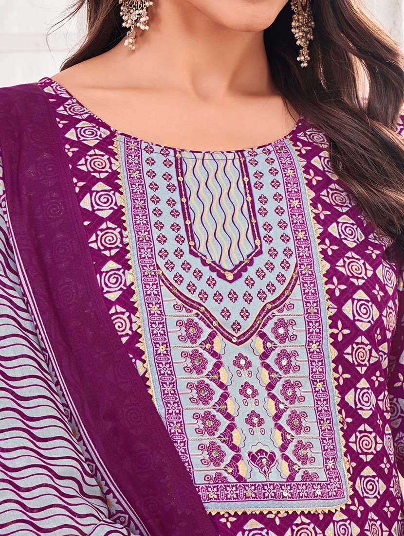 women printed kurta salwar with dupatta set - 21742686 - Standard Image - 5
