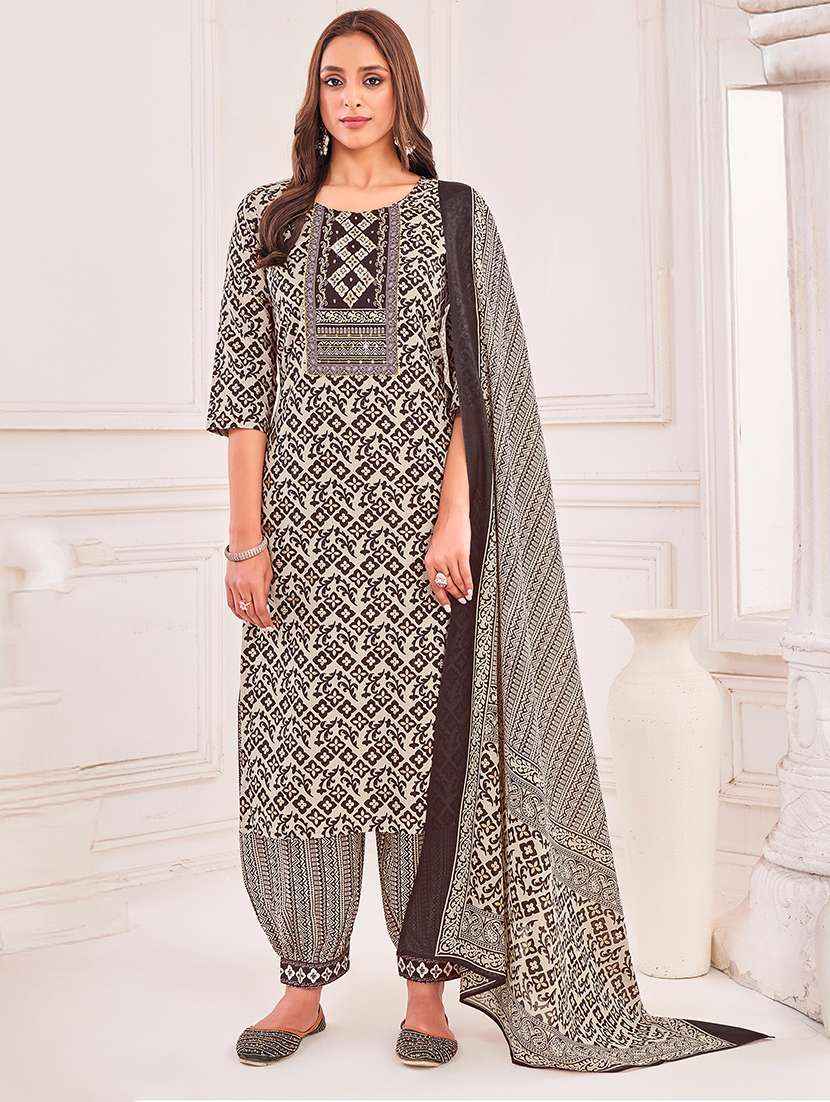 women printed kurta salwar with dupatta set - 21742687 - Zoom Image - 0
